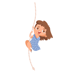 Small-girl-climbing-the-rope-clipart