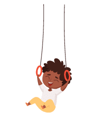 Kid-holding-rope-and-swinging-clipart